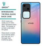 Blue & Pink Ombre Glass case for Vivo V30 5G