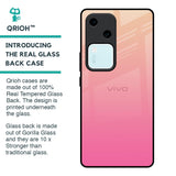 Pastel Pink Gradient Glass Case For Vivo V30 5G