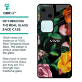 Flowers & Butterfly Glass Case for Vivo V30 5G