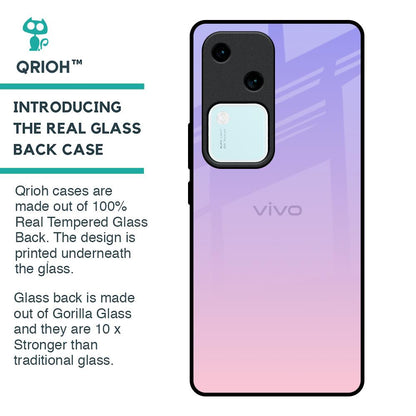 Lavender Gradient Glass Case for Vivo V30 5G
