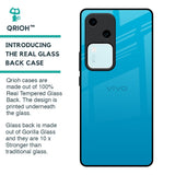 Blue Aqua Glass Case for Vivo V30 5G