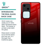 Maroon Faded Glass Case for Vivo V30 5G