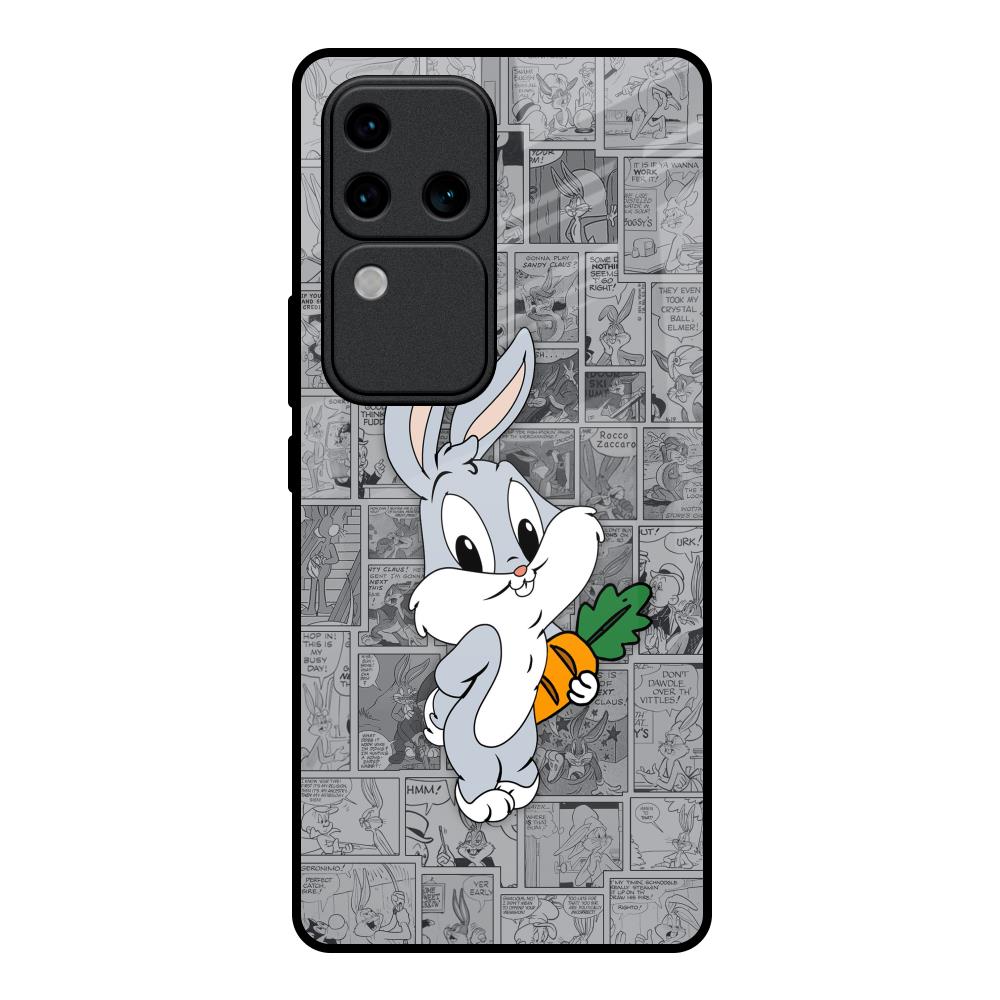 Cute Baby Bunny Vivo V30 Pro 5G Glass Back Cover Online