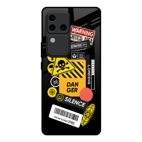 Danger Signs Vivo V30 Pro 5G Glass Back Cover Online