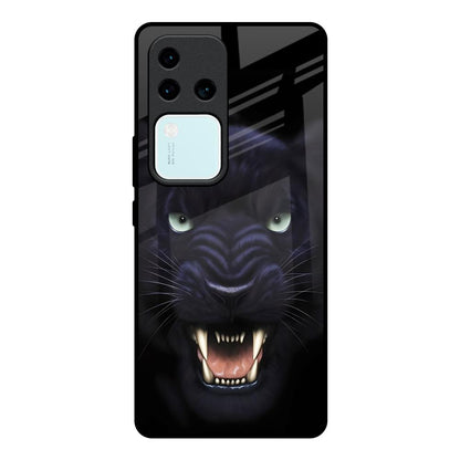 Angry Black Leopard Vivo V30 Pro 5G Glass Back Cover Online