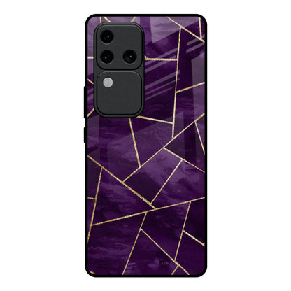 Geometric Purple Vivo V30 Pro 5G Glass Back Cover Online