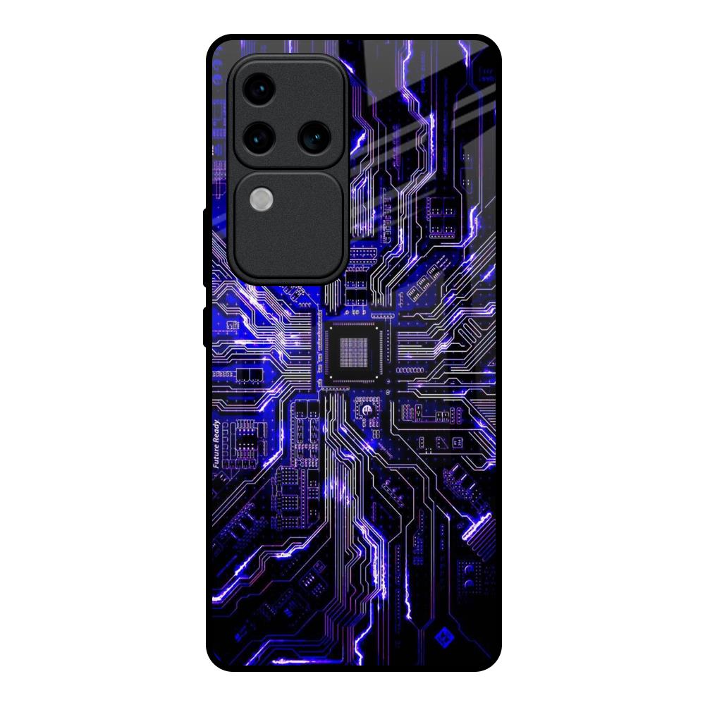 Techno Color Pattern Vivo V30 Pro 5G Glass Back Cover Online