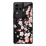 Black Cherry Blossom Vivo V30 Pro 5G Glass Back Cover Online