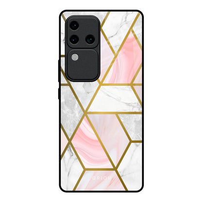 Geometrical Marble Vivo V30 Pro 5G Glass Back Cover Online