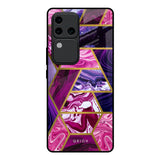 Electroplated Geometric Marble Vivo V30 Pro 5G Glass Back Cover Online