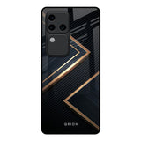 Sleek Golden & Navy Vivo V30 Pro 5G Glass Back Cover Online