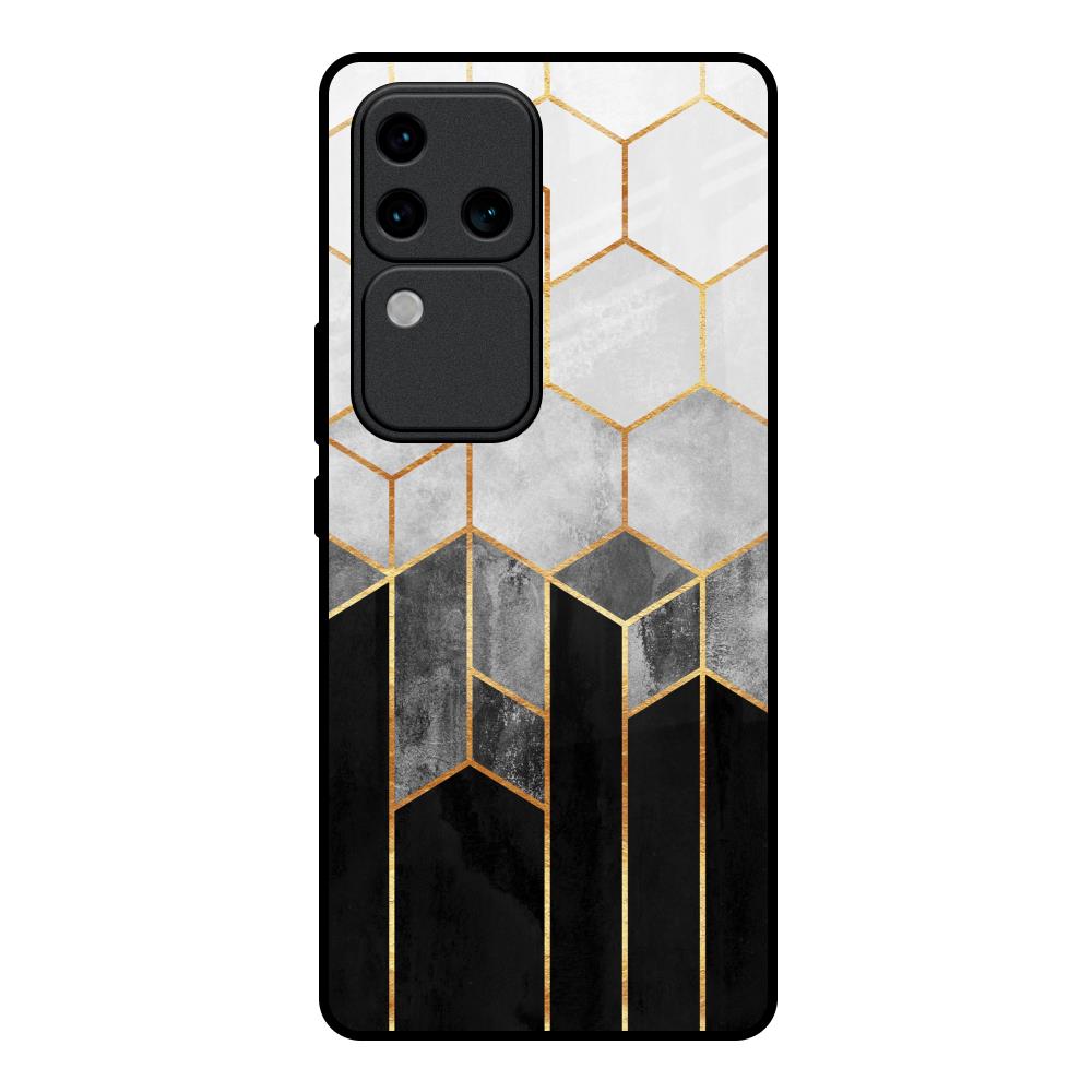 Tricolor Pattern Vivo V30 Pro 5G Glass Back Cover Online