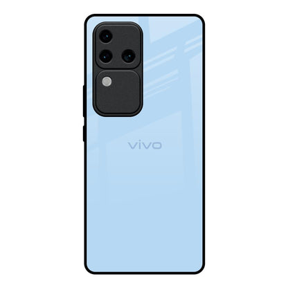 Pastel Sky Blue Vivo V30 Pro 5G Glass Back Cover Online