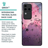 Space Doodles Glass Case for Vivo V30 Pro 5G