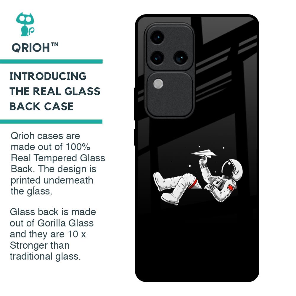 Space Traveller Glass Case for Vivo V30 Pro 5G