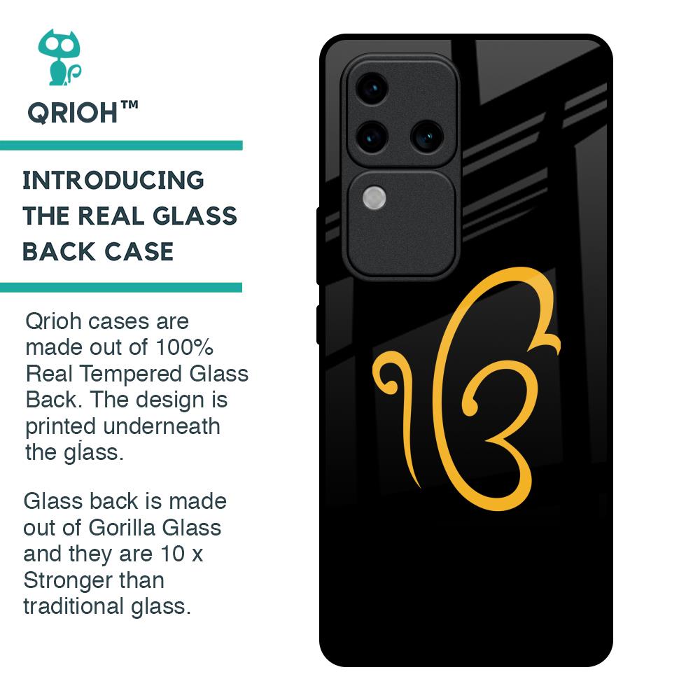 Luxury Fashion Initial Glass Case for Vivo V30 Pro 5G