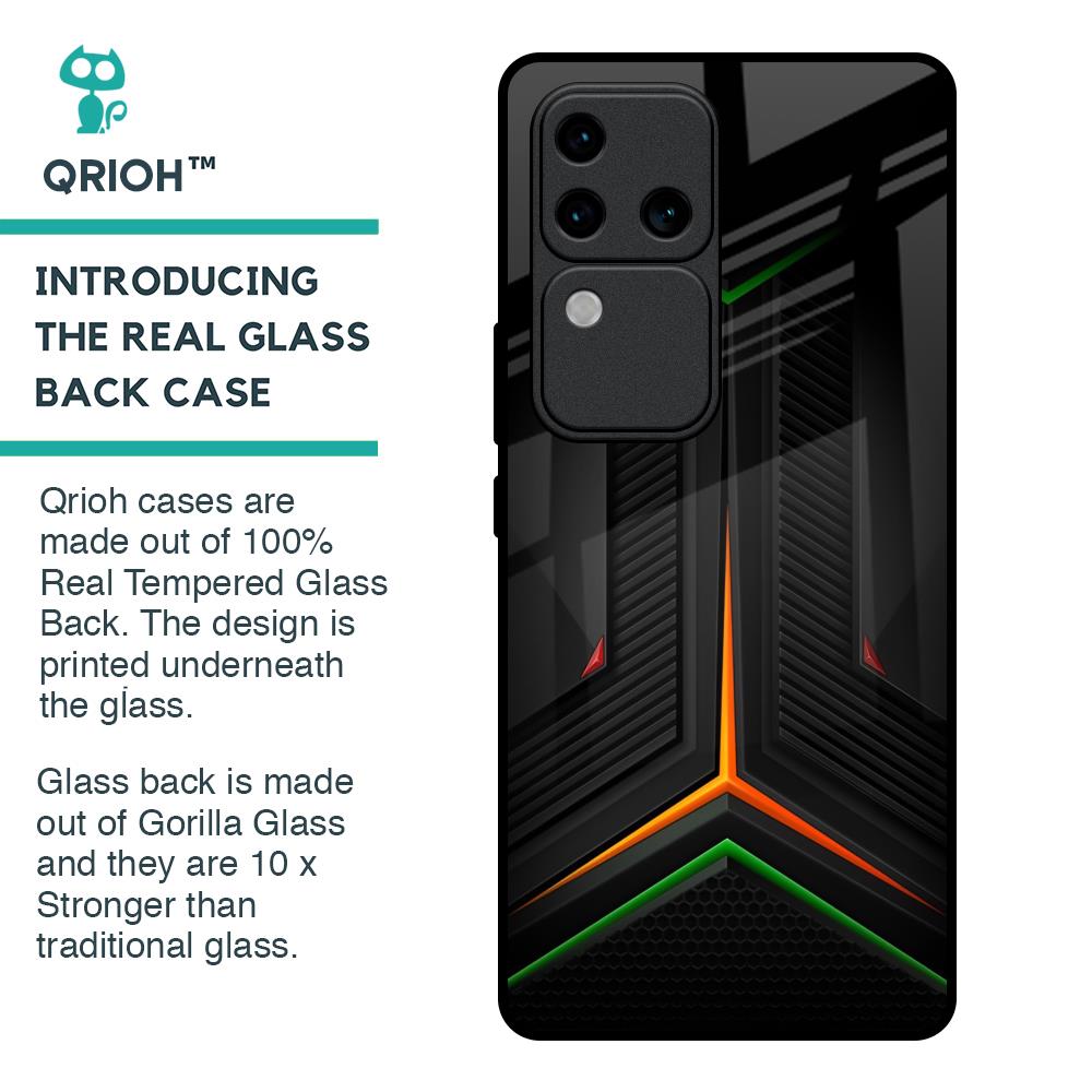 Modern Ultra Chevron Glass Case for Vivo V30 Pro 5G