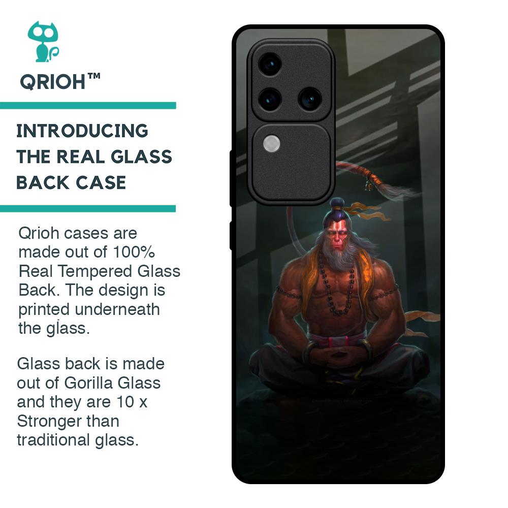 Lord Hanuman Animated Glass Case for Vivo V30 Pro 5G