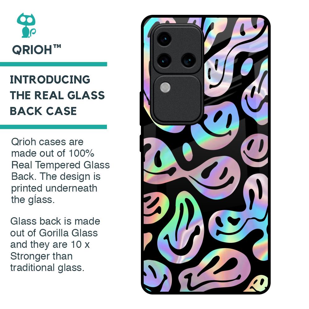 Acid Smile Glass Case for Vivo V30 Pro 5G