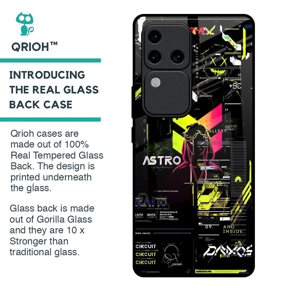 Astro Glitch Glass Case for Vivo V30 Pro 5G