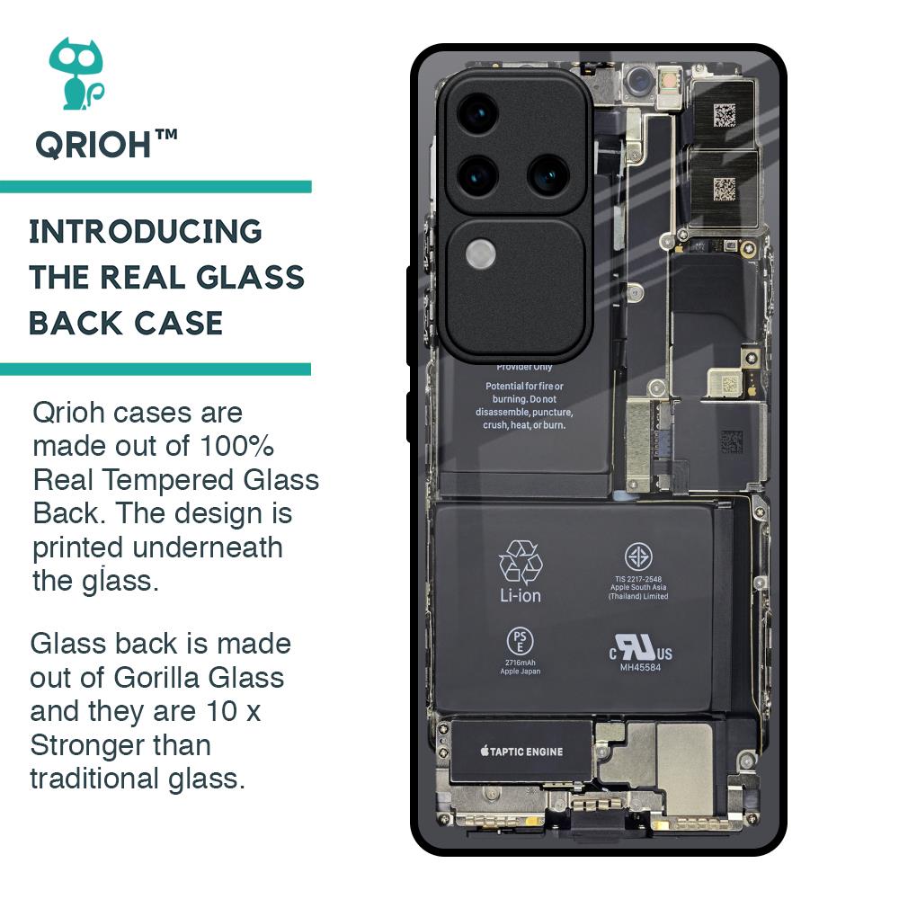 Skeleton Inside Glass Case for Vivo V30 Pro 5G