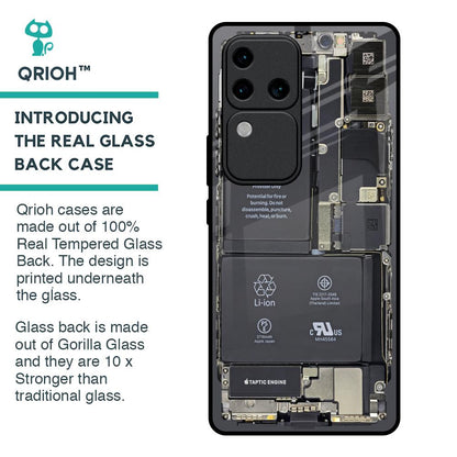 Skeleton Inside Glass Case for Vivo V30 Pro 5G