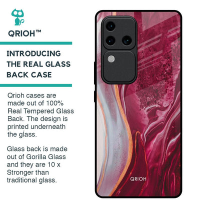 Crimson Ruby Glass Case for Vivo V30 Pro 5G