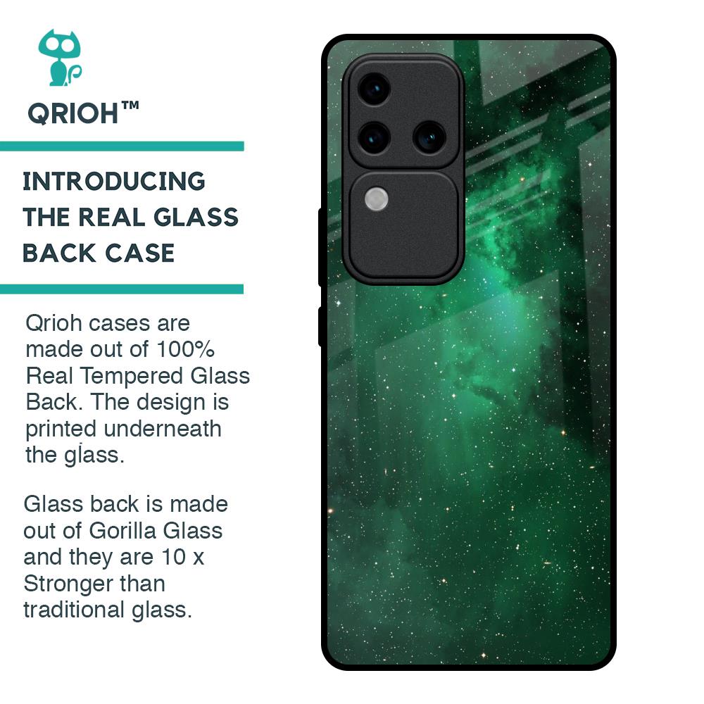 Emerald Firefly Glass Case For Vivo V30 Pro 5G