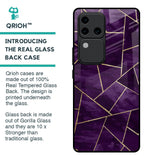 Geometric Purple Glass Case For Vivo V30 Pro 5G