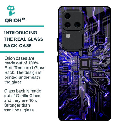 Techno Color Pattern Glass Case For Vivo V30 Pro 5G