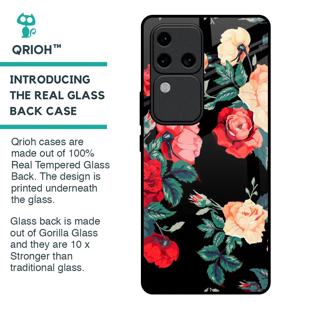 Floral Bunch Glass Case For Vivo V30 Pro 5G