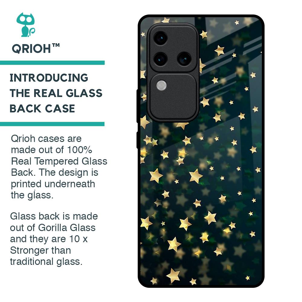 Dazzling Stars Glass Case For Vivo V30 Pro 5G