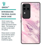 Diamond Pink Gradient Glass Case For Vivo V30 Pro 5G