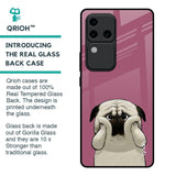 Funny Pug Face Glass Case For Vivo V30 Pro 5G