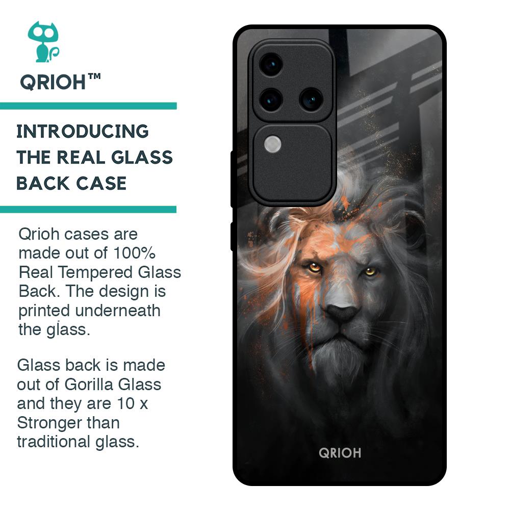 Devil Lion Glass Case for Vivo V30 Pro 5G