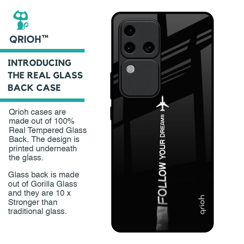 Follow Your Dreams Glass Case for Vivo V30 Pro 5G