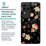 Black Spring Floral Glass Case for Vivo V30 Pro 5G