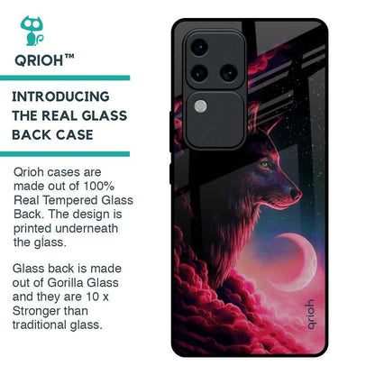 Moon Wolf Glass Case for Vivo V30 Pro 5G