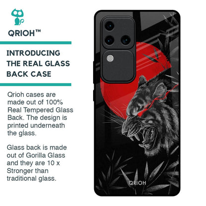 Red Moon Tiger Glass Case for Vivo V30 Pro 5G