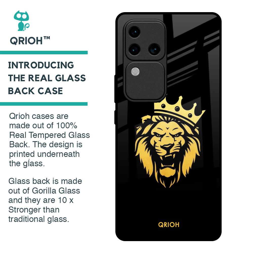 Lion The King Glass Case for Vivo V30 Pro 5G