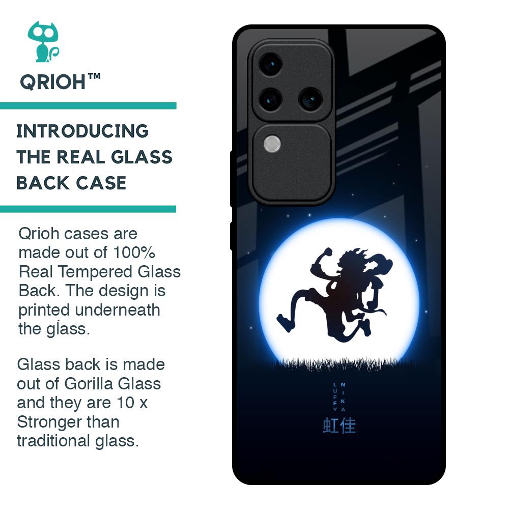 Luffy Nika Glass Case for Vivo V30 Pro 5G