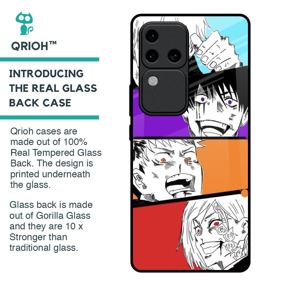 Anime Sketch Glass Case for Vivo V30 Pro 5G
