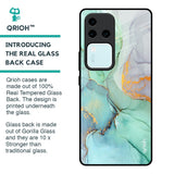 Green Marble Glass Case for Vivo V30 Pro 5G