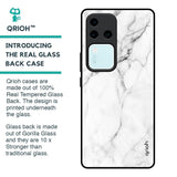 Modern White Marble Glass Case for Vivo V30 Pro 5G