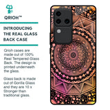 Floral Mandala Glass Case for Vivo V30 Pro 5G