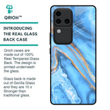 Vibrant Blue Marble Glass Case for Vivo V30 Pro 5G