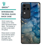 Blue Cool Marble Glass Case for Vivo V30 Pro 5G