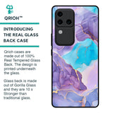 Alcohol ink Marble Glass Case for Vivo V30 Pro 5G