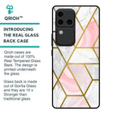 Geometrical Marble Glass Case for Vivo V30 Pro 5G