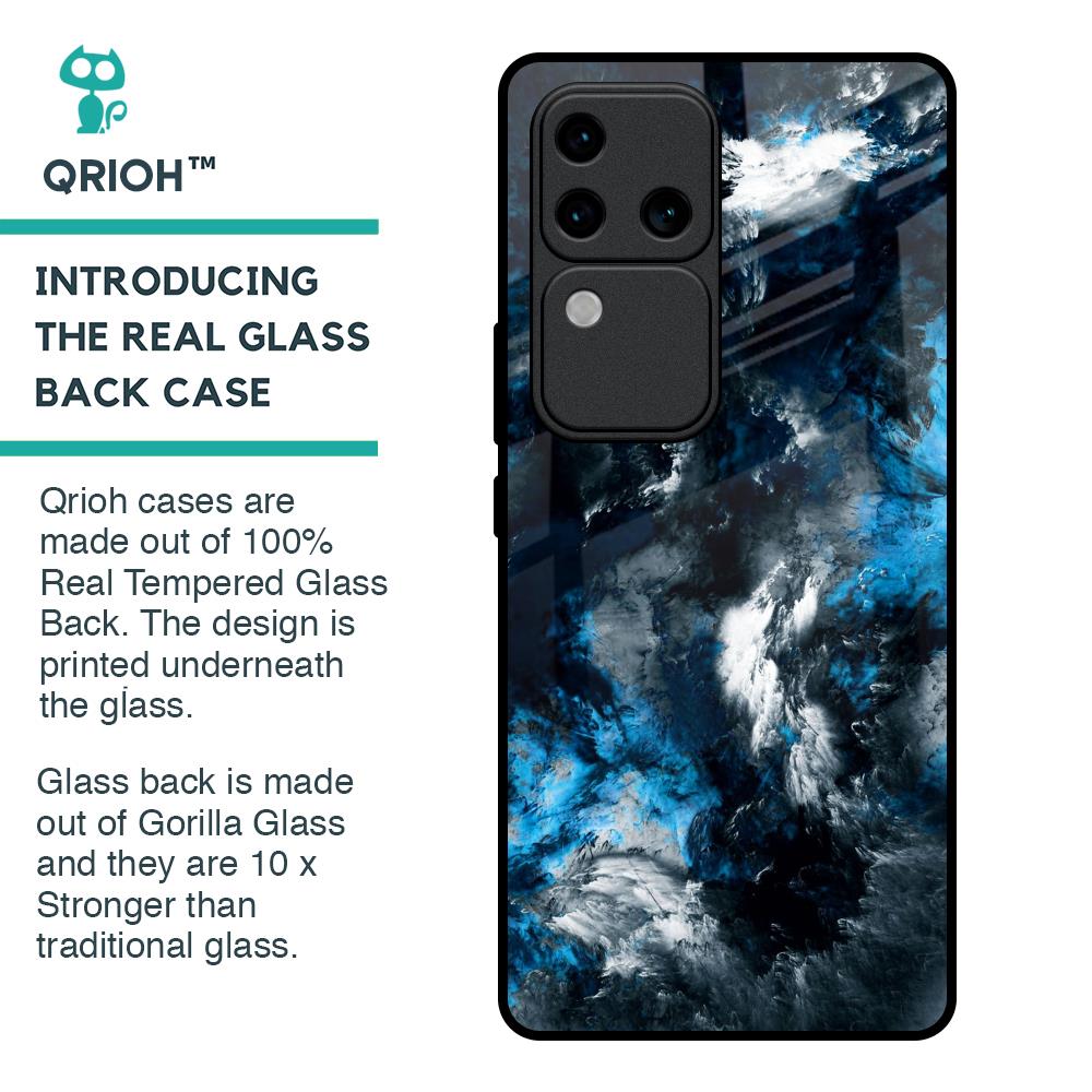 Cloudy Dust Glass Case for Vivo V30 Pro 5G